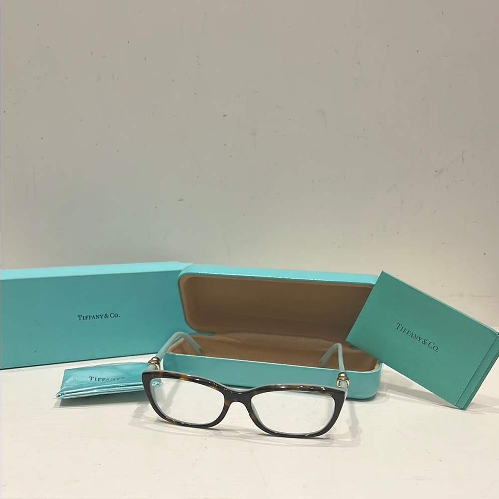 Tiffany & Co. Blue Eyeglasses with Case
